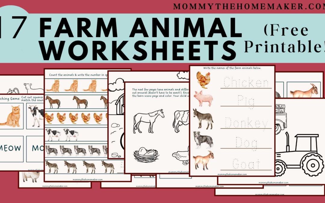 17 Farm Animal Worksheets for Kids (Free Printable!)