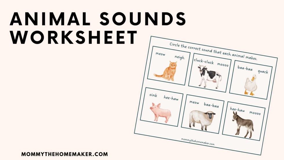 17 Farm Animal Worksheets for Kids (Free Printable!) - Mommy the Homemaker