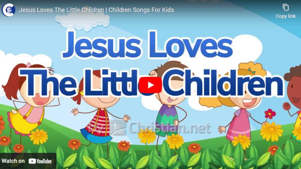 graphic for the bible song Jesus love the little children