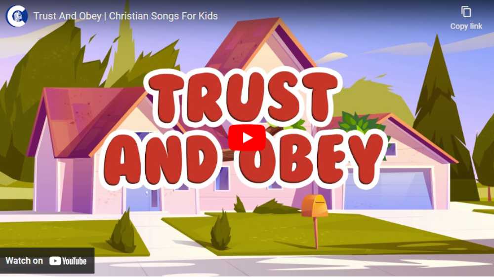 graphic for the kids song trust and obey