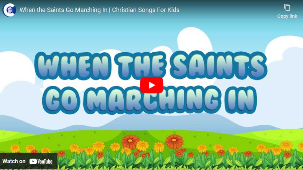 graphic for the kids songs when the saints go marching in