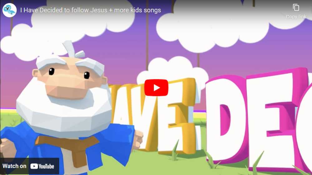 I have decided to follow Jesus graphic for kids song