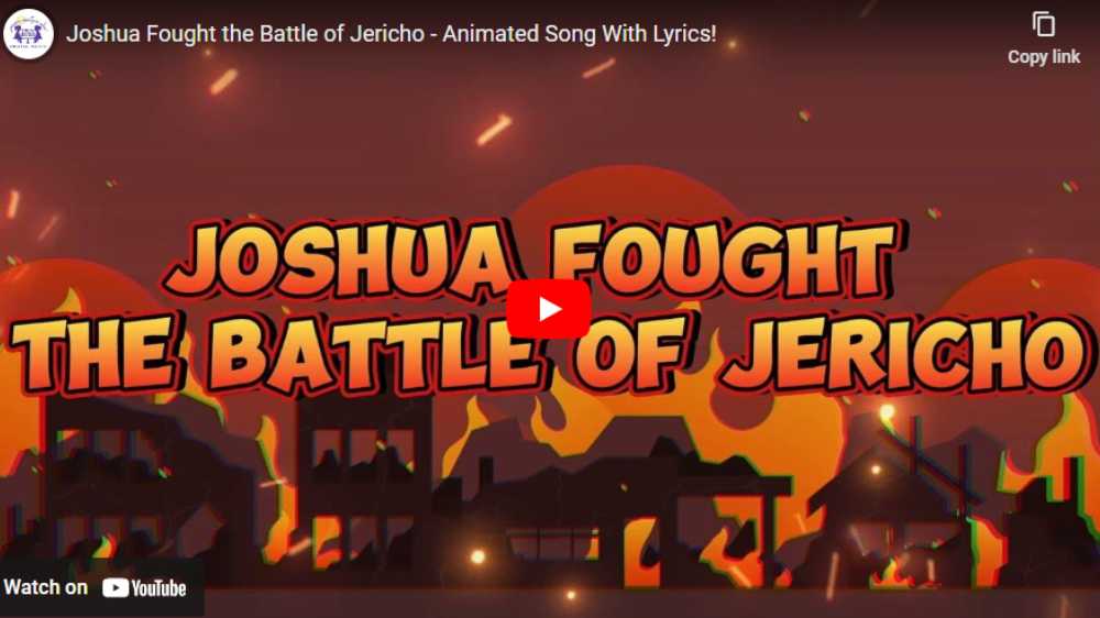 graphic for the bible song joshua fought the battle of jericho