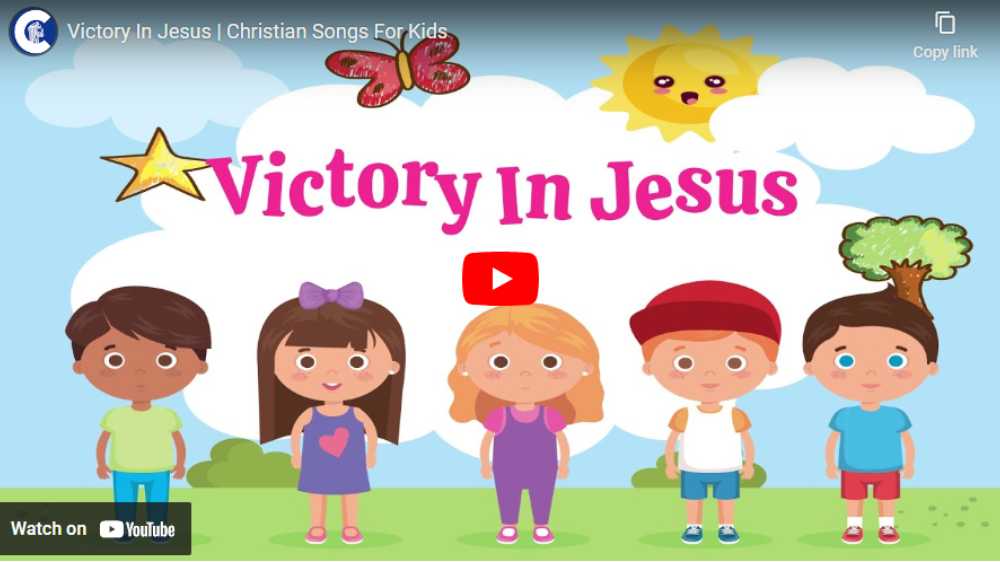 graphic for the bible song victory in Jesus