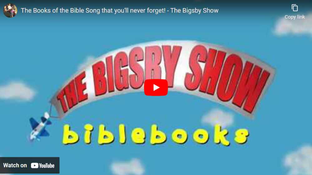 graphic for the sunday school song books of the bible
