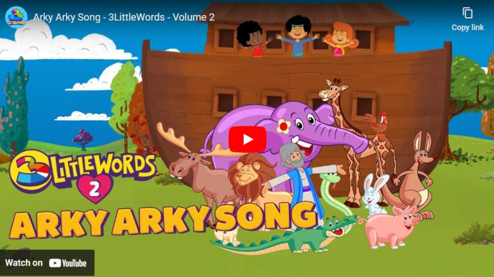 arky arky children's bible school song graphic