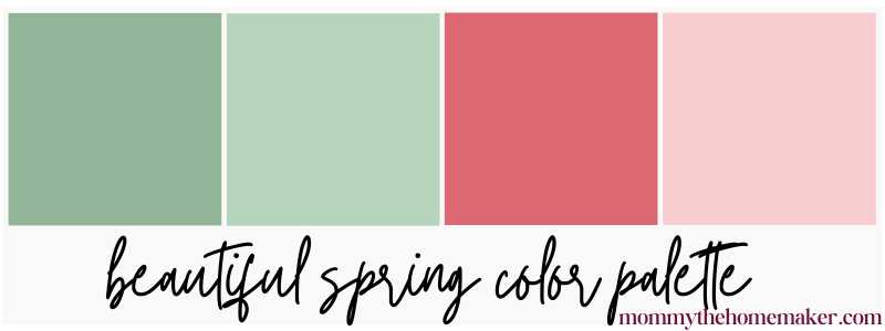 graphic of color swatch greens and pinks