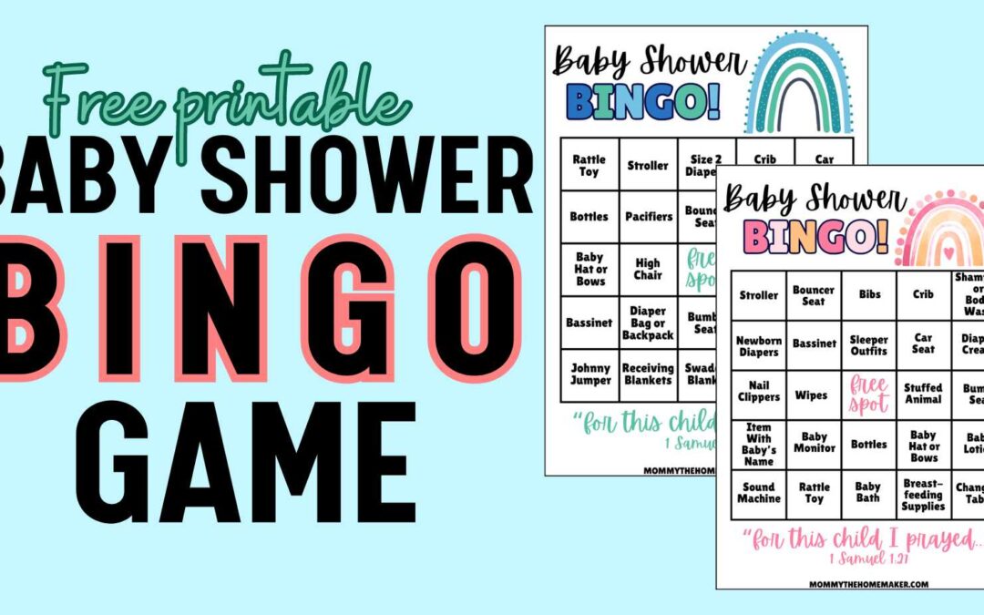 Free Printable Baby Shower Bingo Cards (BOY AND GIRL)